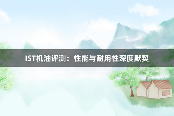 IST机油评测：性能与耐用性深度默契